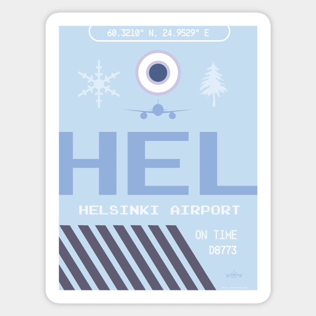 HEL Helsinki airport tag Sticker by Woohoo